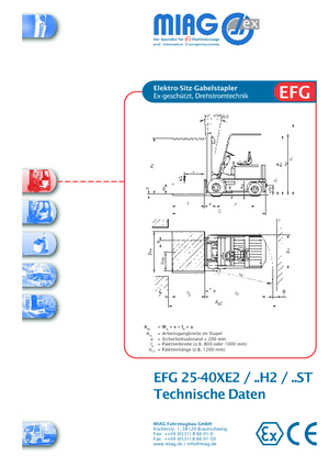 Chariots élévateurs électriques antidéflagrants EX Miag EFG 35 XE 2