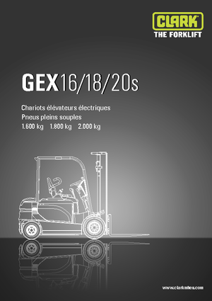 Chariots élevateurs frontaux  electriques Clark GEX18