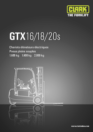 Chariots élevateurs frontaux  electriques Clark GTX20 s