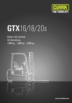 Chariots élevateurs frontaux  electriques Clark GTX20 s