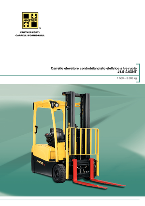 Chariots élevateurs frontaux  electriques Hyster J1.8XNT (LWB)