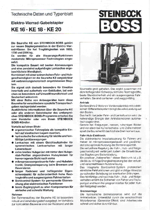 Chariots élevateurs frontaux  electriques Steinbock KE 18-50