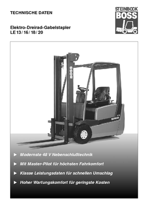 Chariots élevateurs frontaux  electriques Steinbock LE 16-55