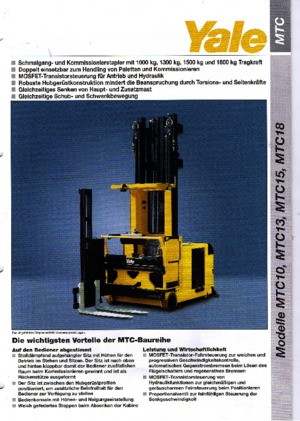 Chargeurs latéraux électriques Yale MTC 18