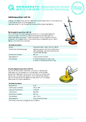 Truelles à conducteur accompagnant Belidor-Noggerath LAP 45