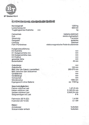 Chariots élévateurs pousseurs électriques BT LSR 1200
