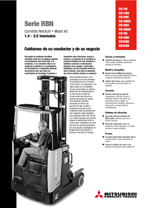 Chariots élévateurs pousseurs électriques Mitsubishi RB 16 NS