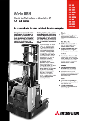 Chariots élévateurs pousseurs électriques Mitsubishi RB 16 NS