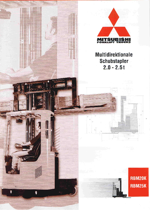 Chariots élévateurs pousseurs électriques Mitsubishi RBM 20 K