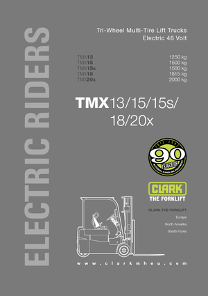 Chariots élevateurs frontaux  electriques Clark TMX 15