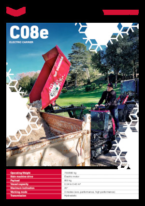 Tombereaux électriques sur chenilles Yanmar C08e