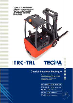 Chariots élevateurs frontaux  electriques Tecna TRL 20