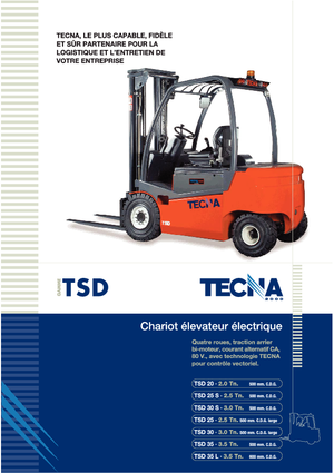 Chariots élevateurs frontaux  electriques Tecna TSD 25