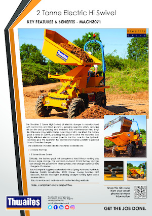 Bennes sur pneus électriques Thwaites MACH3071