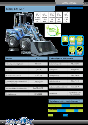 Chargeuses électriques sur pneus Multione EZ 7