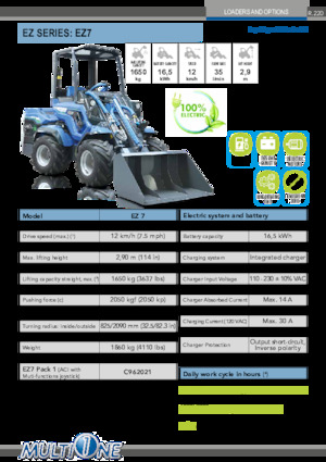 Chargeuses électriques sur pneus Multione EZ 7