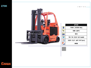 Chariots élevateurs frontaux  electriques Carer Z 70 KN
