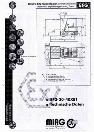 Chariots élévateurs électriques antidéflagrants EX Miag EFG 30 XE 1