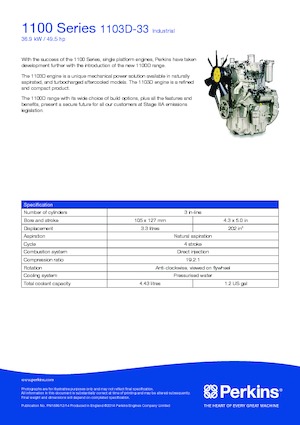 Moteurs Perkins 1103D-33