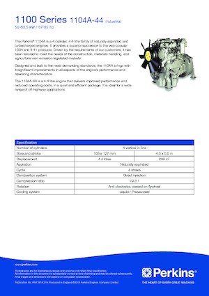 Moteurs Perkins 1104A-44