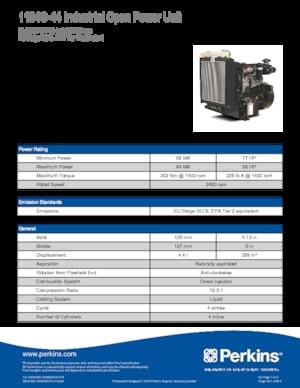 Moteurs Perkins 1104C-44