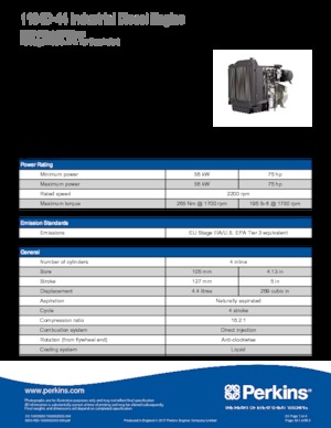 Moteurs Perkins 1104D-44