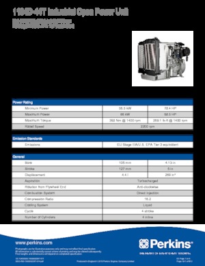 Moteurs Perkins 1104D-44T