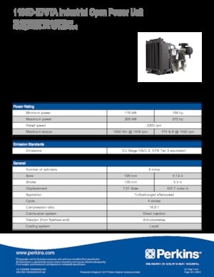 Moteurs Perkins 1106D-E70TA