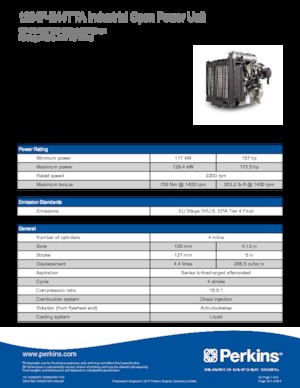 Moteurs Perkins 1204F-E44TTA
