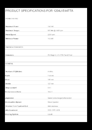 Moteurs Perkins 1204J-E44TTA