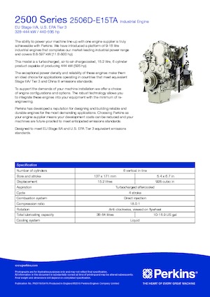 Moteurs Perkins 2506D-E15TA