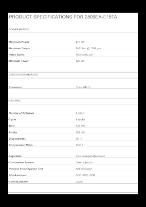 Moteurs Perkins 2806EA-E18TA