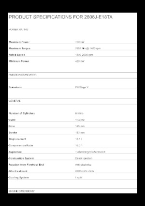 Moteurs Perkins 2806J-E18TA