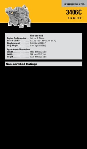 Moteurs Caterpillar 3406C