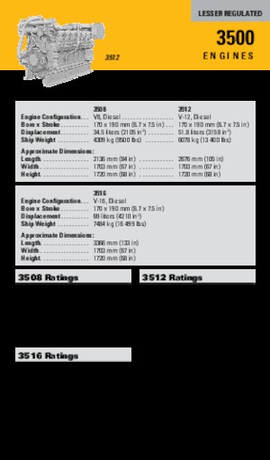 Moteurs Caterpillar 3508