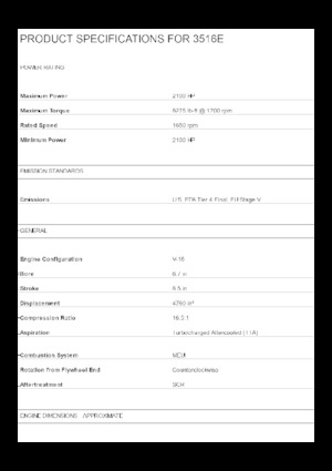 Moteurs Caterpillar 3516E