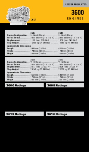 Moteurs Caterpillar 3606