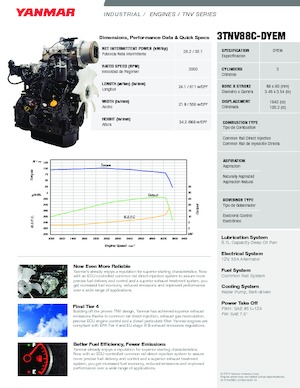 Moteurs Yanmar 3TNV88C-DYEM
