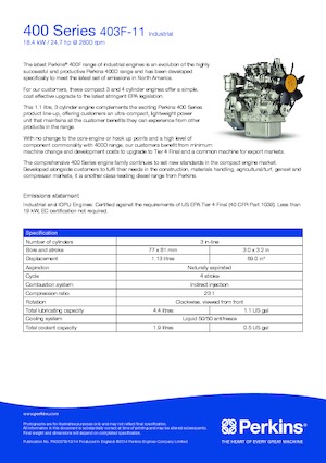 Moteurs Perkins 403F-11