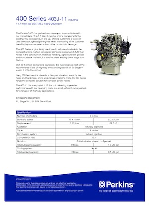 Moteurs Perkins 403J-11