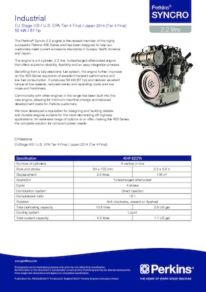 Moteurs Perkins 404F-E22TA