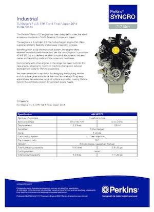 Moteurs Perkins 404J-E22T