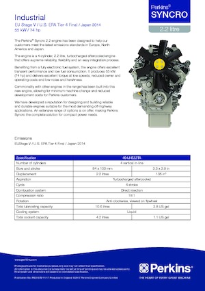 Moteurs Perkins 404J-E22TA