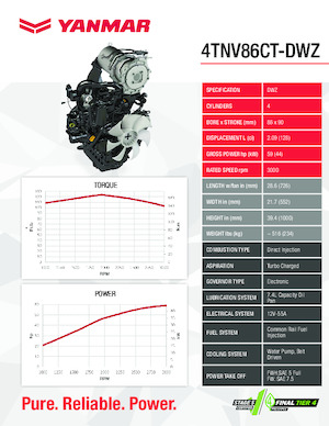 Moteurs Yanmar 4TNV86CT-DWZ