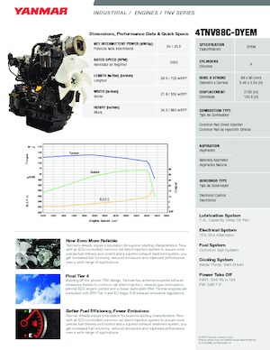 Moteurs Yanmar 4TNV88C-DYEM