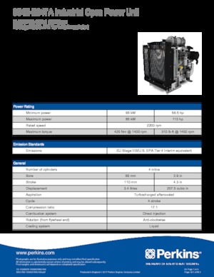 Moteurs Perkins 854E-E34TA
