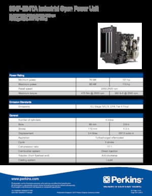 Moteurs Perkins 854F-E34TA