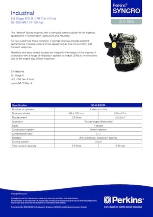 Moteurs Perkins 904J-E36TA