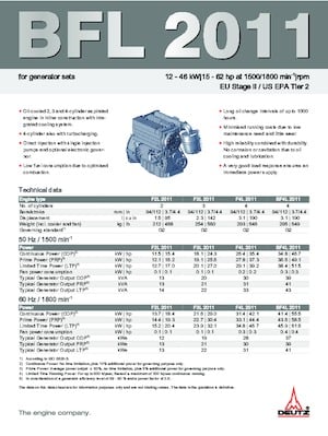 Moteurs Deutz F 2 L 2011