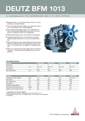 Moteurs Deutz BF 4 M 1013 FC